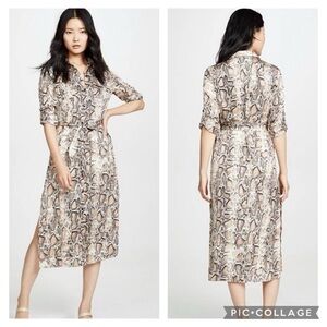 NWT BB Dakota Python Printed Shirt Maxi Dress XS